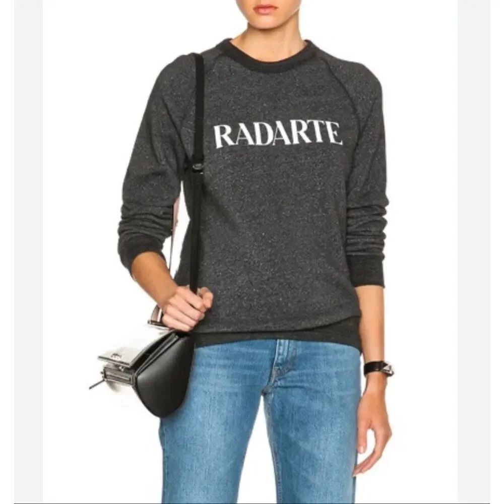 Rodarte Radarte Pullover Sweatshirt | Charcoal in Small